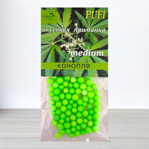 Пінопластова наживка Dolphin Pufi Міді, 6мм, Коноплі